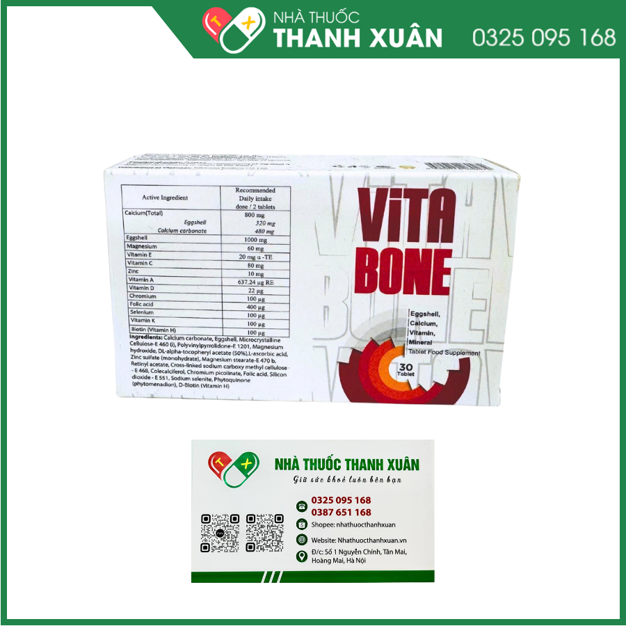 Vita Bone – Viên uống bổ sung canxi, vitamin, khoáng chất
